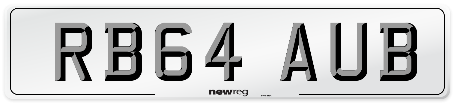 RB64 AUB Number Plate from New Reg